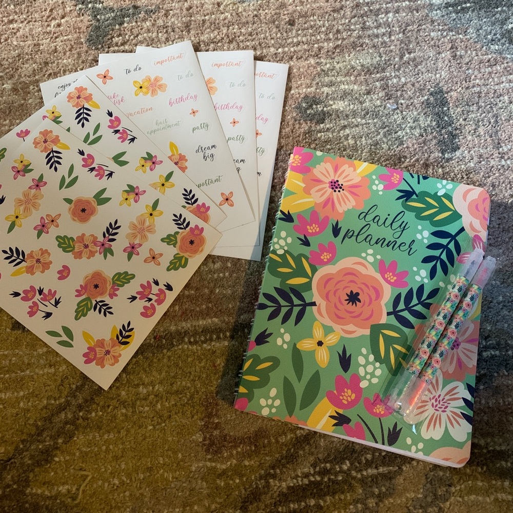 NWT Daily Planner with Stickers